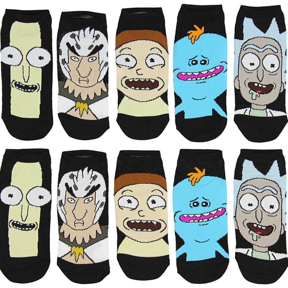 Rick and Morty 5 Pair Ankle Socks